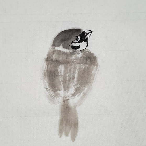 【水墨画】初心者でも描ける雀の描き方／パーツごとに描いてみる | 水墨画ナビ｜気軽に始めたい楽しみたい水墨画初心者の為のブログ
